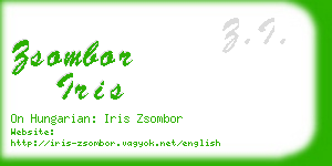 zsombor iris business card